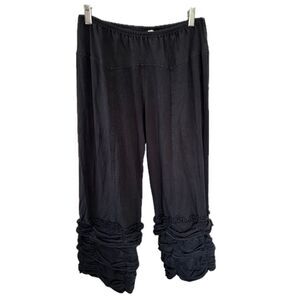 Avatar Clothing Cotton Lycra Back Embroidery Quarter Length Ruffle Crop Pants L